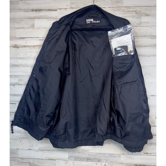 NRA Tactical Jacket Mens X-Large Black Concealed Carry Quick Access Windbreaker - Picture 3 of 9